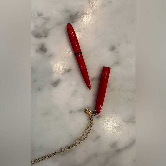 KATE SPADE Necklace - Red Pen with Gold Chain - Picture 8 of 14